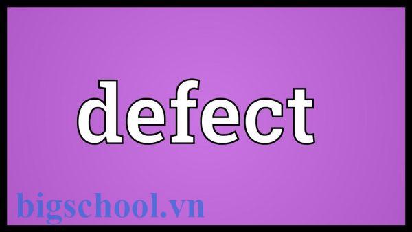 Defect là gì? Nghĩa, cách dùng và ví dụ chi tiết dễ hiểu 2 Defect nghĩa là gì: Định Nghĩa, Ví Dụ trong Tiếng Anh