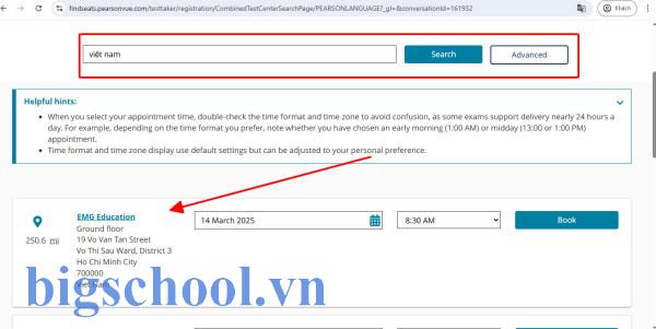 Cách xem Lịch Thi PTE 2025 Mới Nhất [Update Tháng 8]