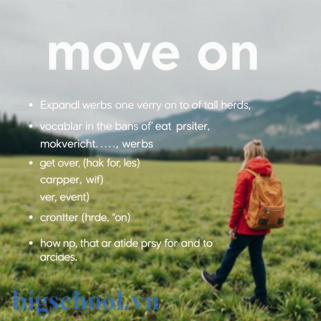 Gợi ý mở rộng vốn từ vựng liên quan đến chủ đề move on