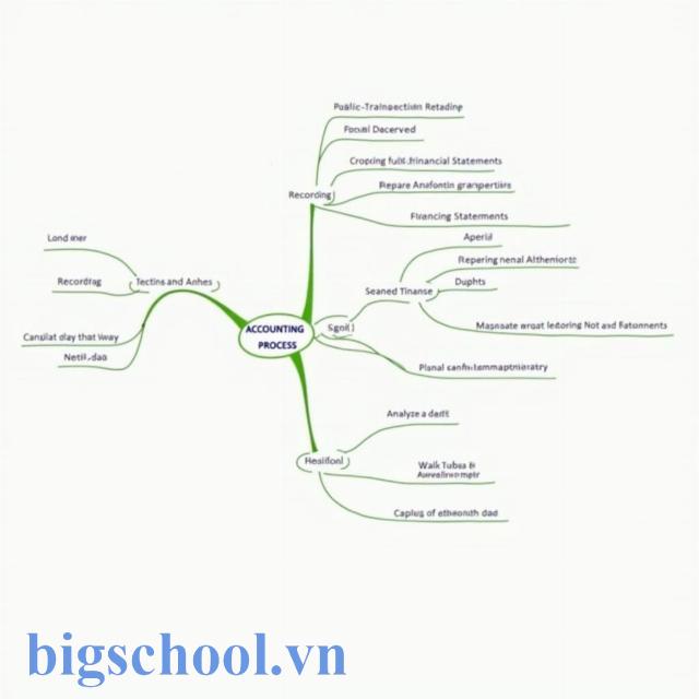 Sơ đồ tư duy quy trình kế toán giúp người học dễ hình dung và ghi nhớ kiến thức hiệu quả hơn