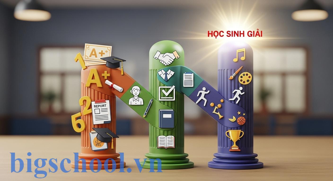 6 môn trên 8: Tiêu chí Học sinh giỏi cấp 2 năm 2025 có gì mới? 2 Biểu tượng 3 điều kiện then chốt: điểm số, rèn luyện và môn nhận xét cho danh hiệu học sinh giỏi cấp 2