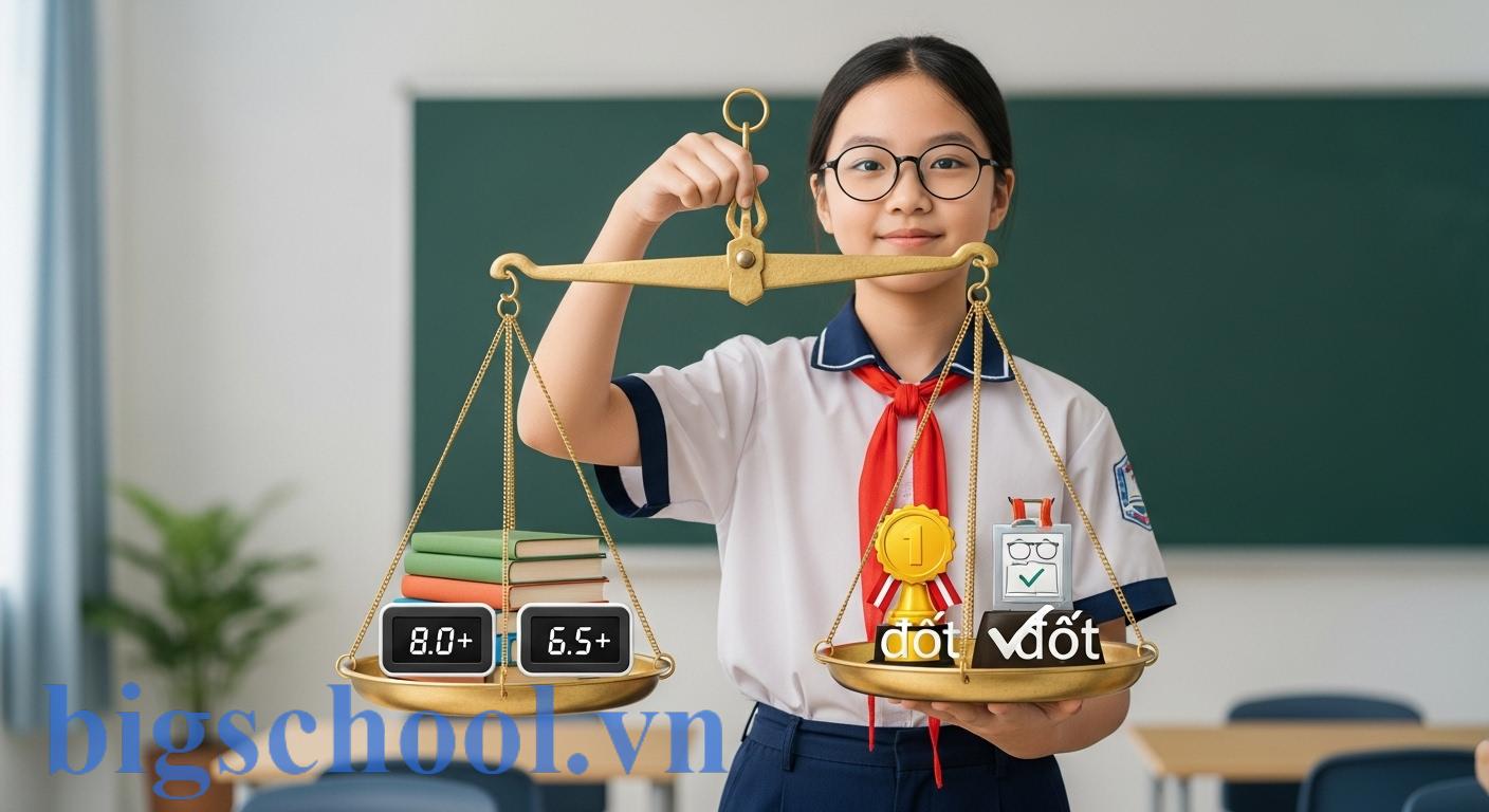 6 môn trên 8: Tiêu chí Học sinh giỏi cấp 2 năm 2025 có gì mới? 1 Hình ảnh học sinh cấp 2 đang cân bằng giữa điểm số, rèn luyện và các môn nhận xét để đạt học sinh giỏi