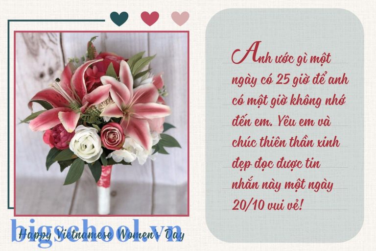 Lời chúc 20/10 cho người yêu ở xa hay và cảm động [2025]