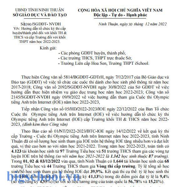 cuộc thi ioe do đơn vị nào tổ chức