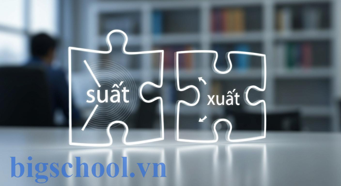 Suất ăn hay xuất ăn: Dùng đúng để chuyên nghiệp 2025 4 Hình ảnh ẩn dụ về sự rõ ràng và giao tiếp hiệu quả, với các mảnh ghép ngôn ngữ khớp vào nhau.