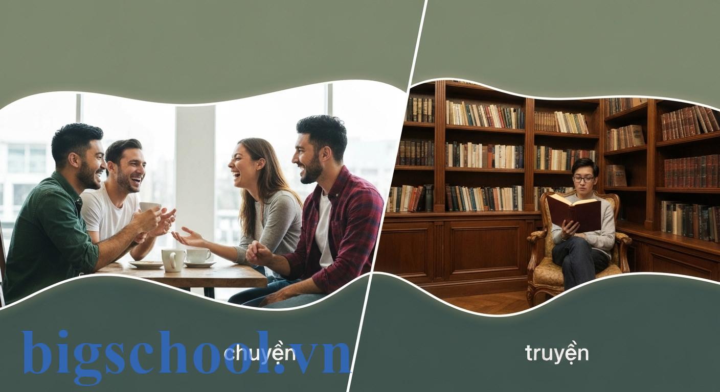 Kể chuyện hay kể truyện? Dùng đúng để tiếng Việt chuẩn 2025 2 Hình ảnh minh họa sự khác biệt cốt lõi giữa 'chuyện' đời thường và 'truyện' văn học.