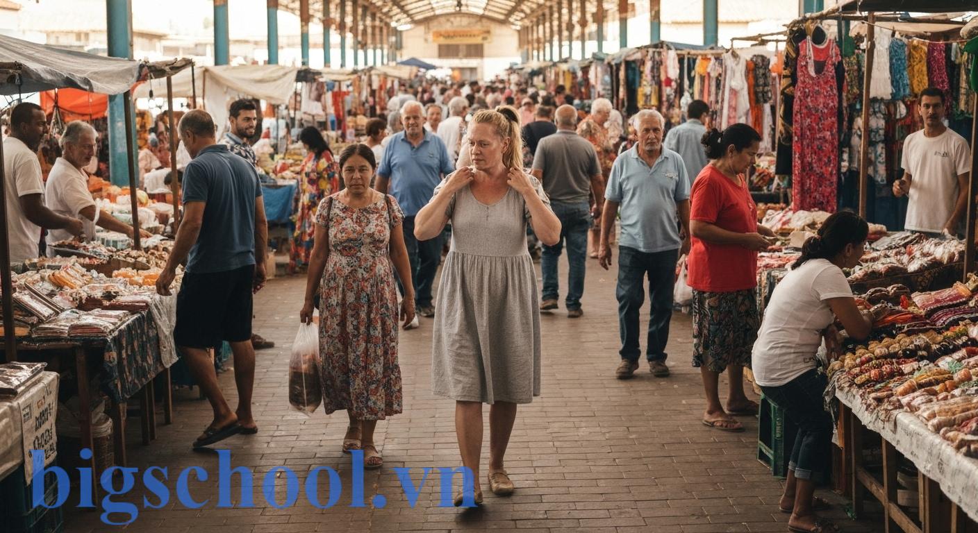 Hình ảnh một người không mời cố gắng trà trộn và ăn uống tại một bữa tiệc công cộng đông người, thể hiện sự kém tế nhị.