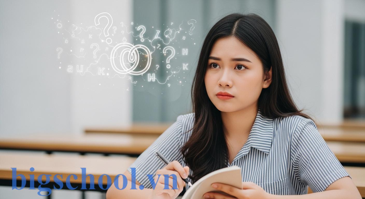 Đường xá hay đường sá: Chấm dứt nhầm lẫn 2025 3 Hình ảnh một người phụ nữ trẻ Việt Nam đang suy nghĩ về sự nhầm lẫn giữa 'đường sá' và 'đường xá', thể hiện sự bối rối trong ngôn ngữ.