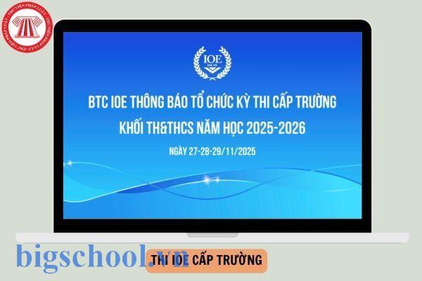 thi ioe cấp trường bao nhiêu điểm đậu