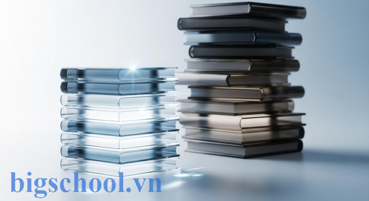 Biểu đồ 3D minh họa sự giảm tải số lượng môn học trong hệ GDTX.