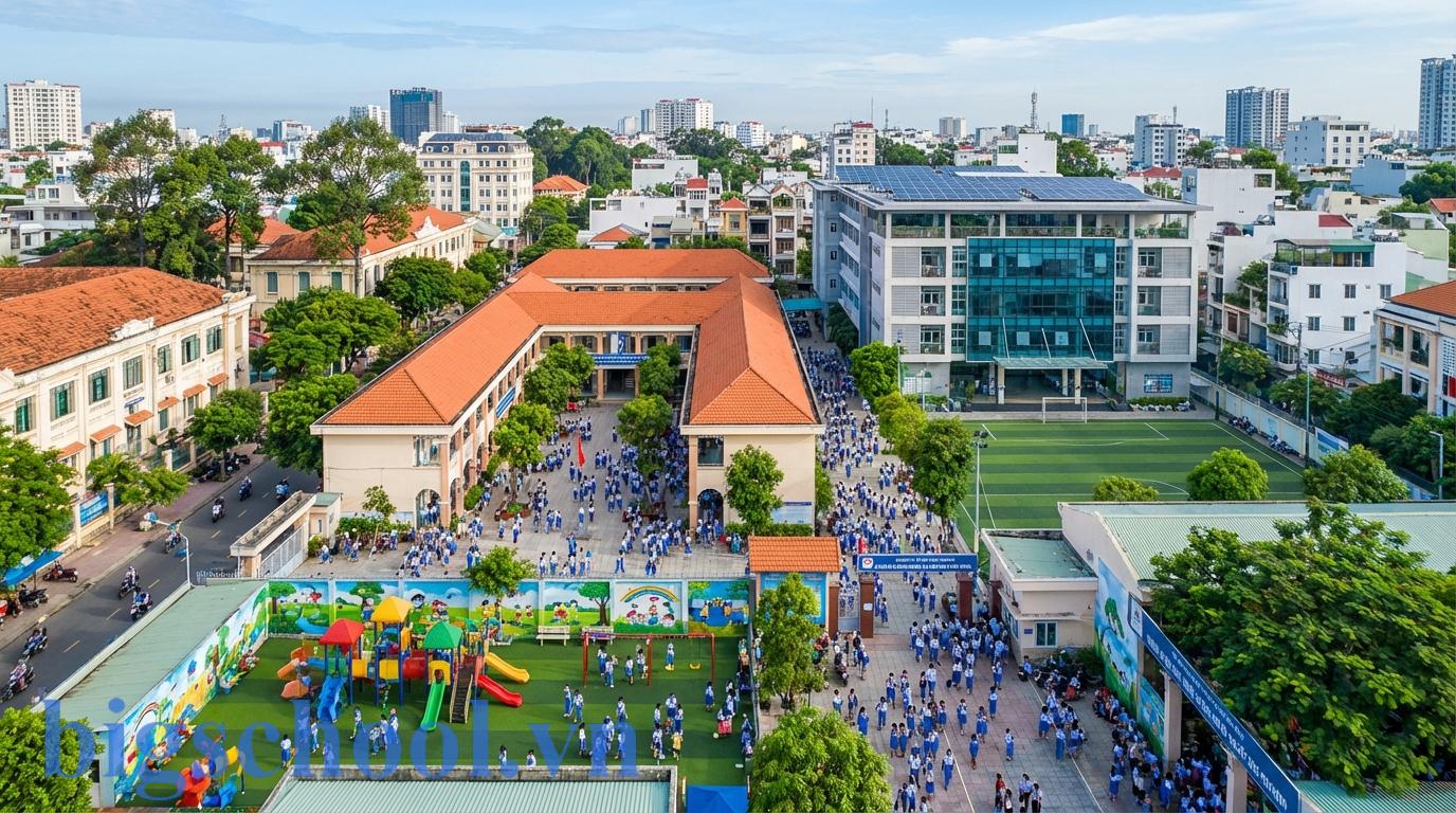 Cấu trúc hệ thống giáo dục quốc dân Việt Nam từ cấp mầm non đến đại học.