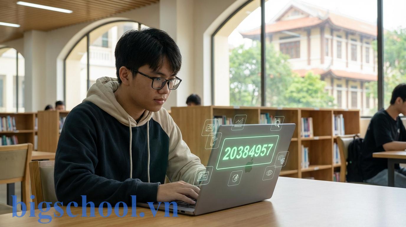 Cấu trúc mã số sinh viên bao gồm mã năm học và mã ngành cụ thể.