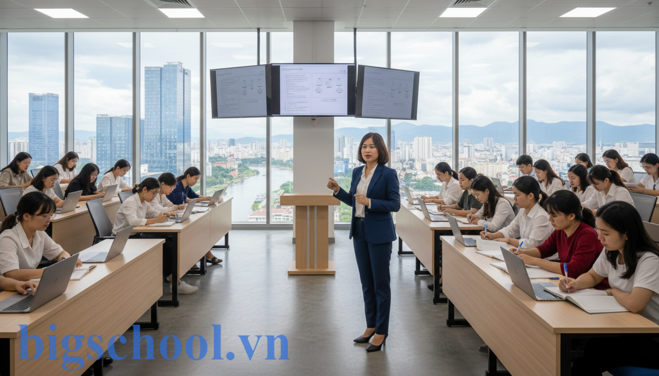 Giảng đường đại học Luật hiện đại tại Việt Nam, nơi thu hút nhiều thí sinh khối C20.