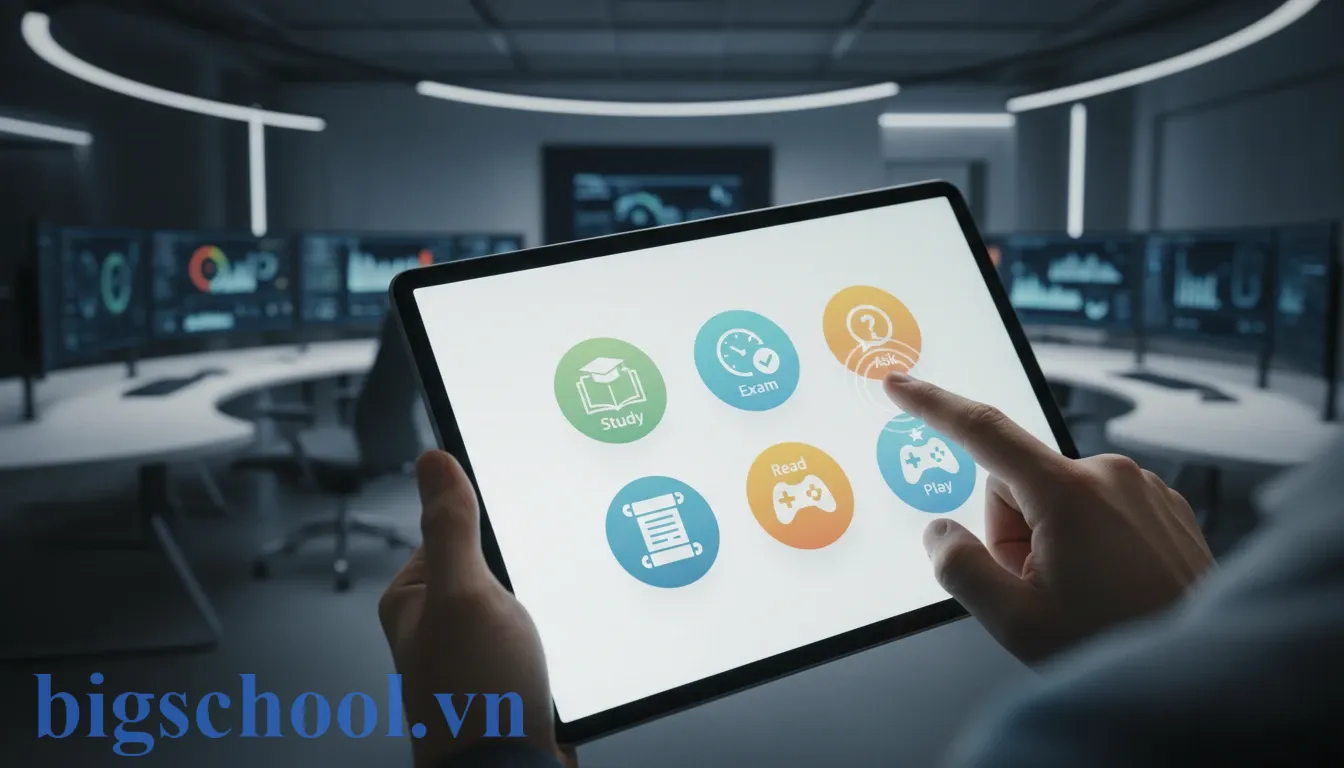 Giao diện quản lý số hóa hệ sinh thái BigSchool tích hợp nội quy trung tâm dạy thêm thông minh.