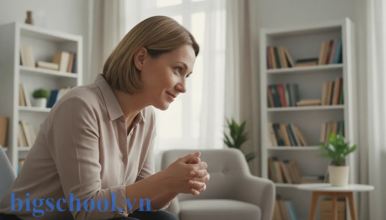 Giáo viên lắng nghe học sinh trải lòng để giải tỏa áp lực tâm lý trong môi trường sư phạm.