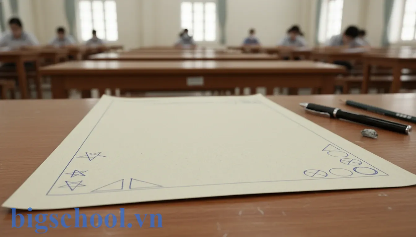Bị đánh dấu bài trừ bao nhiêu điểm? Quy chế 2025 & Cách phúc khảo 2 Giấy thi tốt nghiệp THPT có các ký hiệu lạ và hình vẽ không liên quan bị kỷ luật.