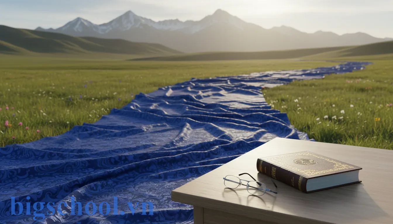 Hình ảnh con đường uốn lượn trải dài tượng trưng cho quy tắc viết đúng chính tả dấu hỏi.