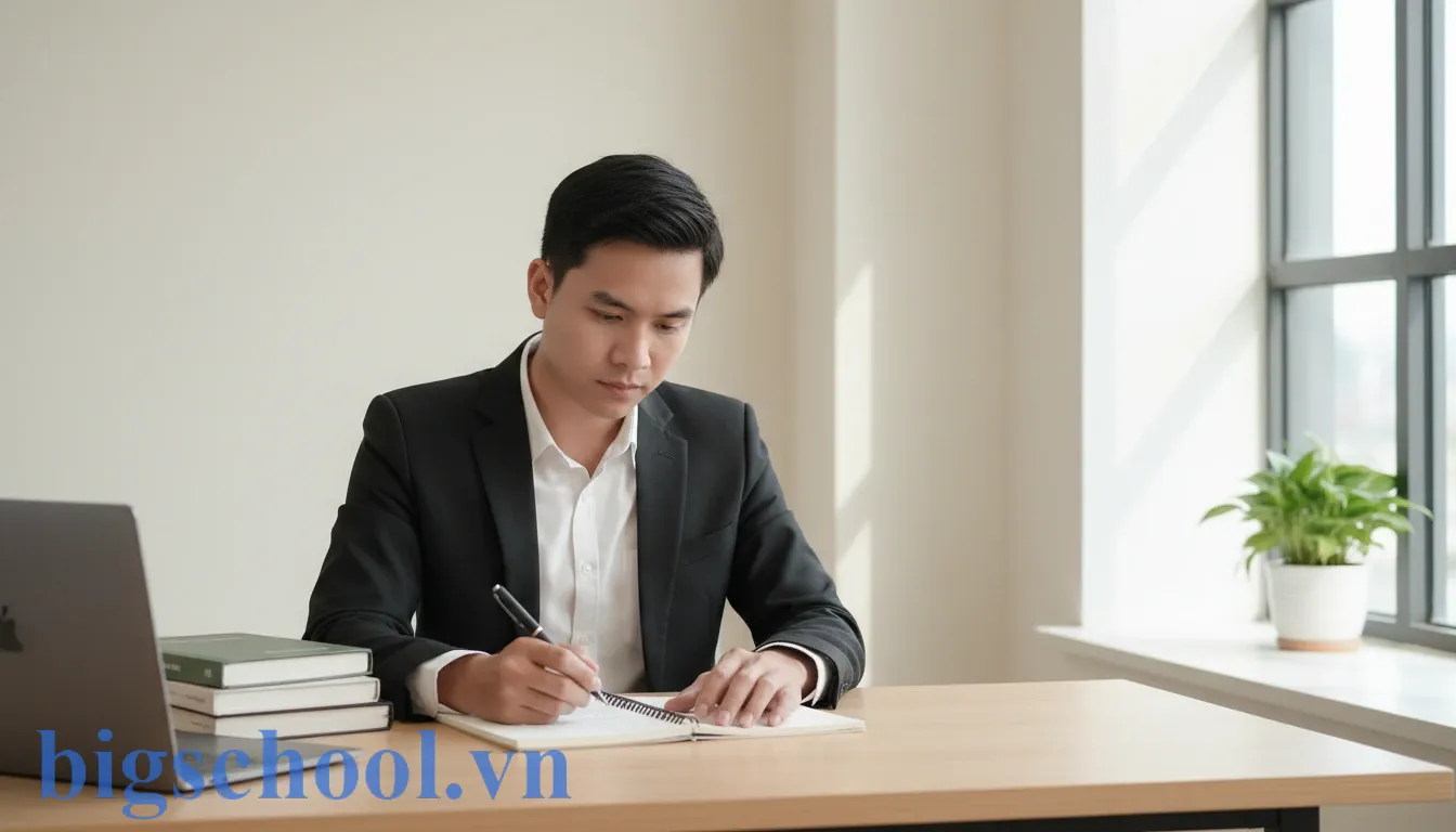 Làm chủ "giành" và "dành" 2025: Phân biệt vĩnh viễn 1 Hình ảnh minh họa một người đang tập trung học cách phân biệt từ giành và dành chính xác.