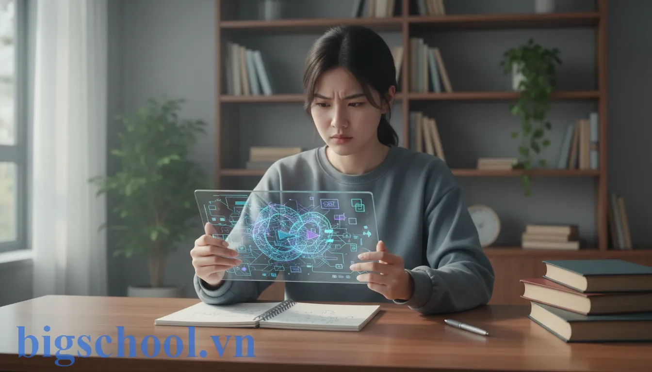 Lắc léo hay lắt léo đúng chính tả? Phân biệt lắt léo và lắt lẻo chuẩn xác (2025) 1 Học sinh đang tập trung phân tích một sơ đồ tư duy phức tạp để tìm ra giải pháp lắt léo.