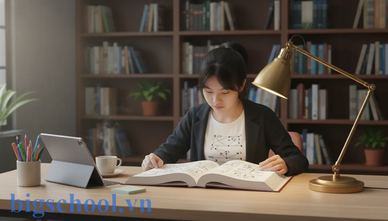 Học sinh nghiên cứu quy tắc láy âm để phân biệt chính tả từ to tát.