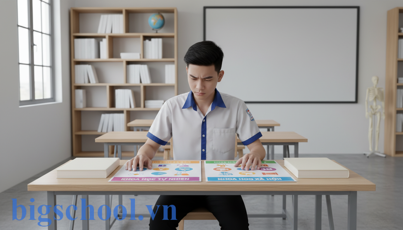 Học sinh so sánh tổ hợp môn học giữa hệ GDTX và chương trình THPT phổ thông.