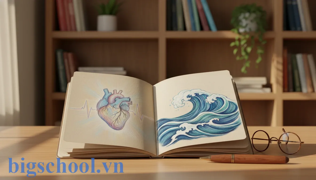 Học sinh sử dụng phương pháp ghi nhớ bằng biểu tượng cảm xúc và âm thanh cho từ dạt dào.