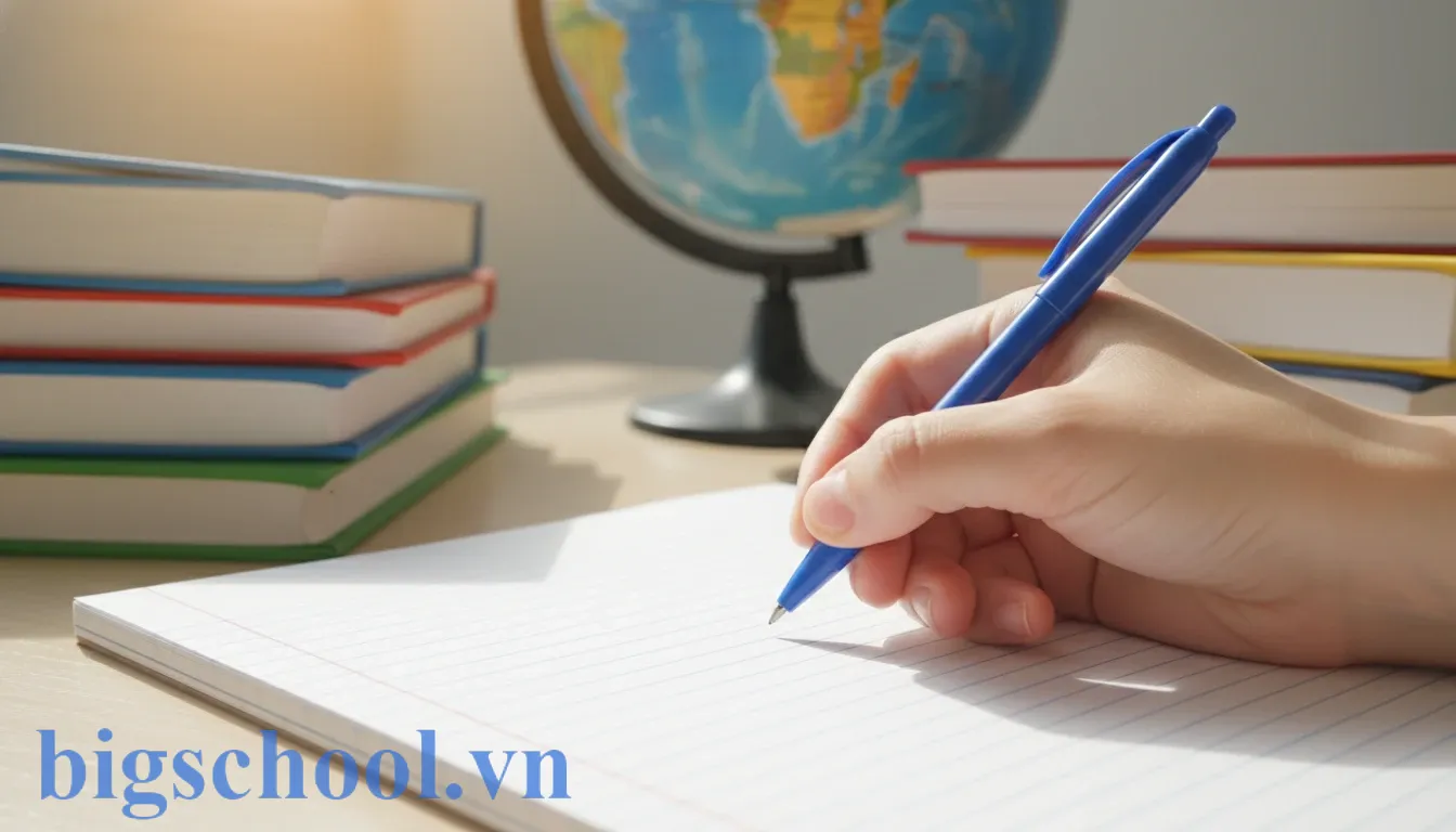 3 Quy tắc viết tên riêng nước ngoài chuẩn nhất 2026 1 Học sinh tiểu học thực hành viết tên riêng nước ngoài theo quy tắc phiên âm có dấu gạch nối