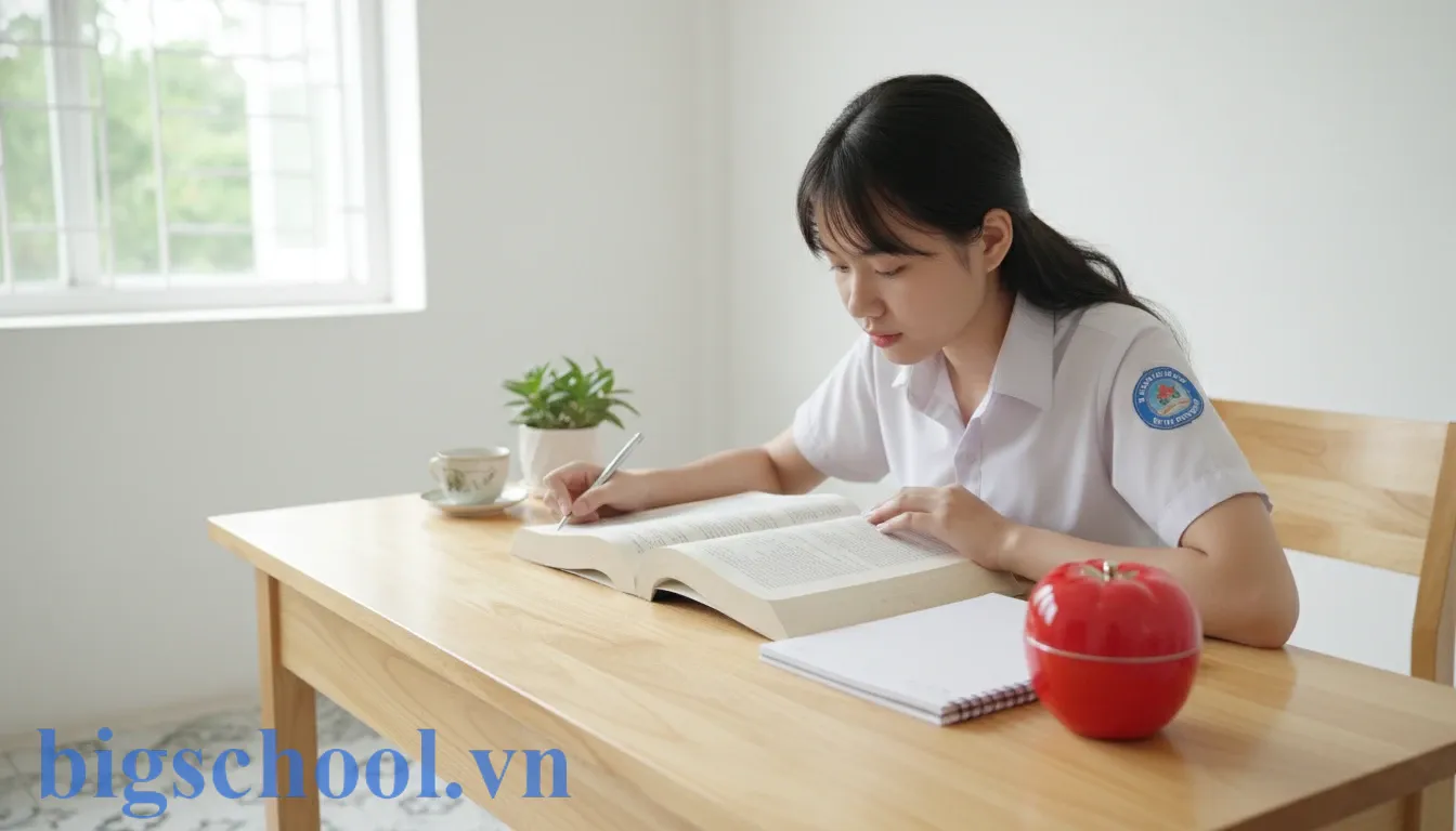 Học sinh Việt Nam áp dụng phương pháp Pomodoro để tập trung học tập tại nhà.