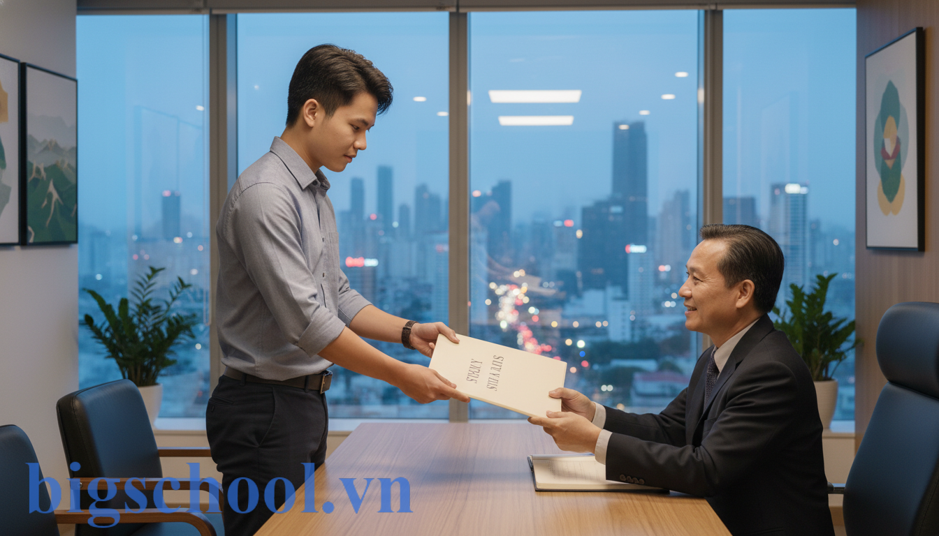 Học sinh Việt Nam chuẩn bị kế hoạch học tập Study Plan chuyên nghiệp để phỏng vấn Visa Mỹ.