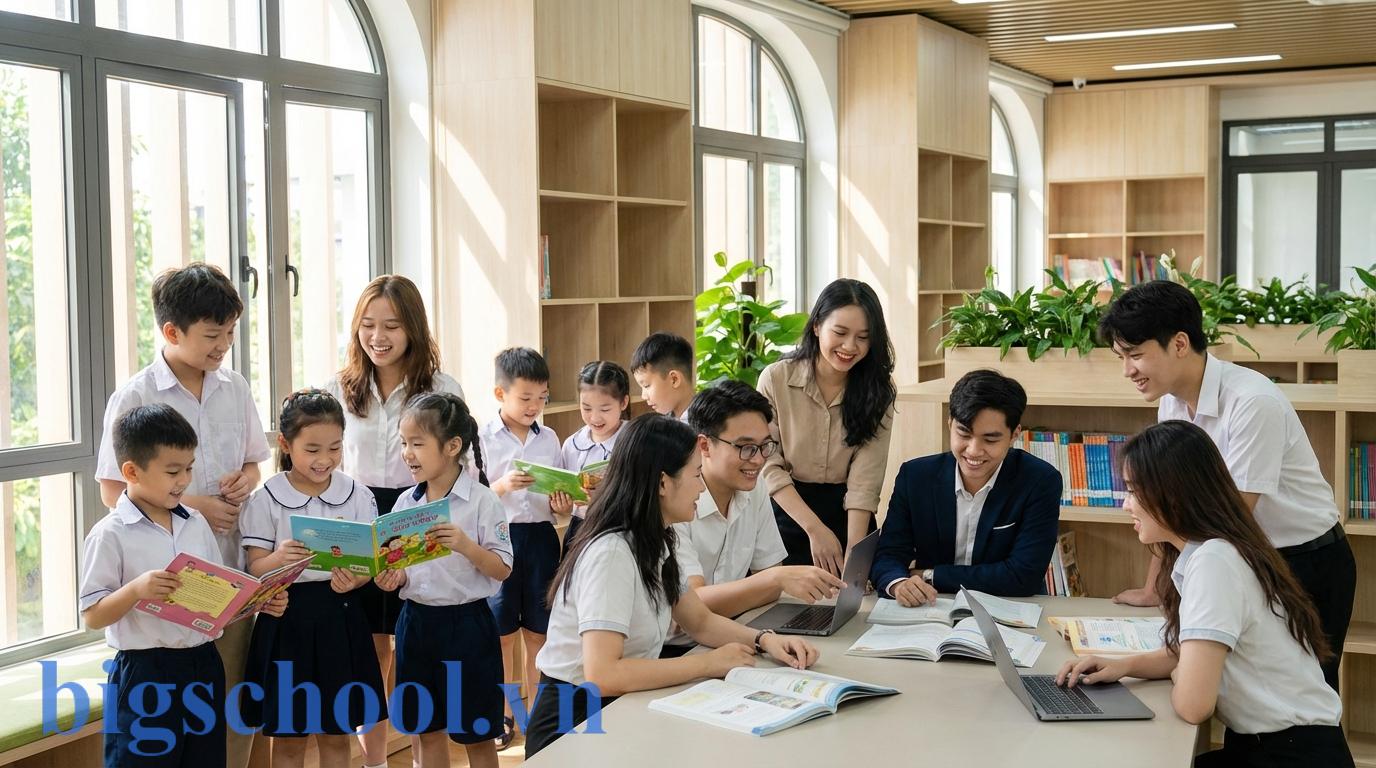 Học sinh Việt Nam mọi lứa tuổi học tập trong môi trường giáo dục hiện đại, văn minh.