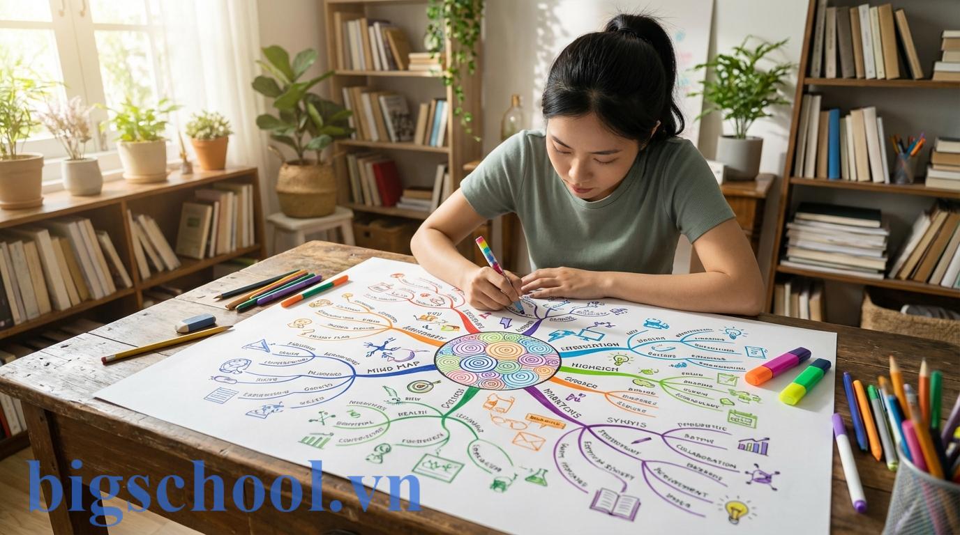 Học tủ là gì? 5 rủi ro khiến sĩ tử trượt oan năm 2026 6 Học sinh Việt Nam sử dụng sơ đồ tư duy đa sắc màu để ôn tập kiến thức toàn diện.