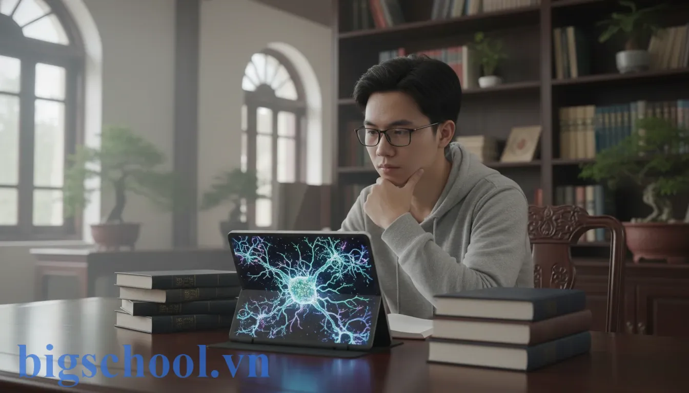 Phương pháp học ngắt quãng: Bí quyết nhớ lâu kiến thức trọn đời (2026) 2 Mᤑ phᤐng cᤐ chᤐ cᤓng cᤑ liᤇn kᤐt thᤐn kinh khi hᤀc ngᤃt quᤃng.