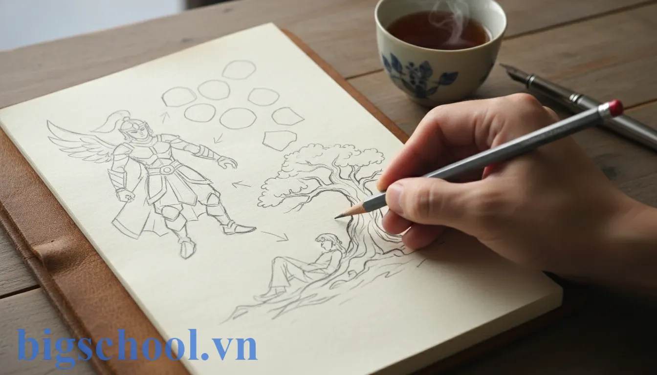 5 Phương pháp học Kanji hiệu quả: Nhớ siêu tốc, chống quên (2025) 2 Minh họa phương pháp chiết tự chữ Hán thành các bộ thủ dễ hiểu cho người Việt.