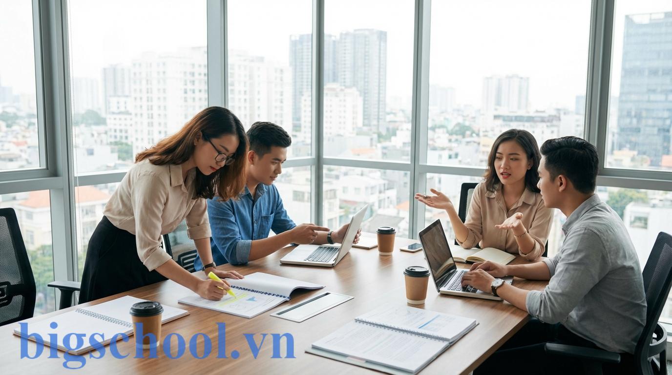 Ban chuyên môn là gì? Vai trò đầu não và cơ hội phát triển năng lực 1 Nhóm sinh viên Việt Nam tại Ban chuyên môn đang rà soát tài liệu nghiên cứu và kiểm định chất lượng nội dung.