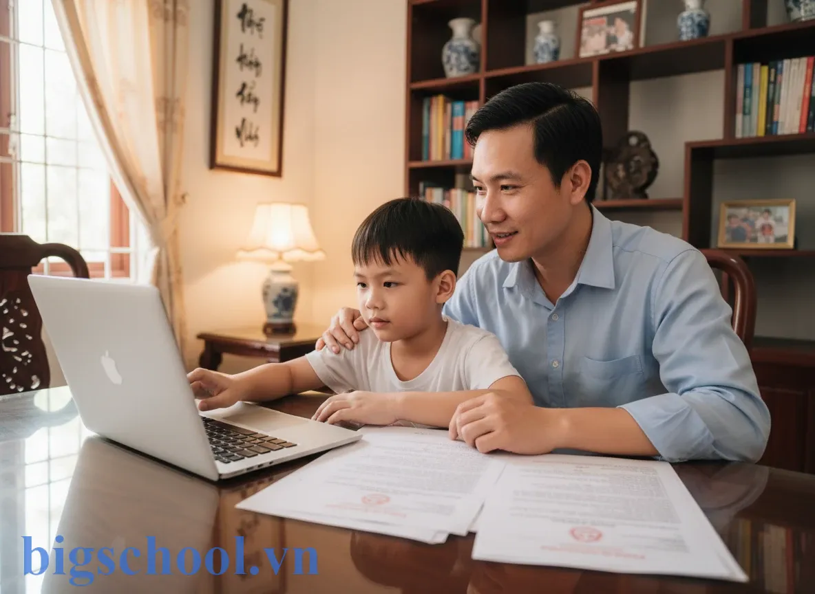 Phụ huynh Việt Nam tìm hiểu quy trình tố giác giáo viên vi phạm đạo đức.