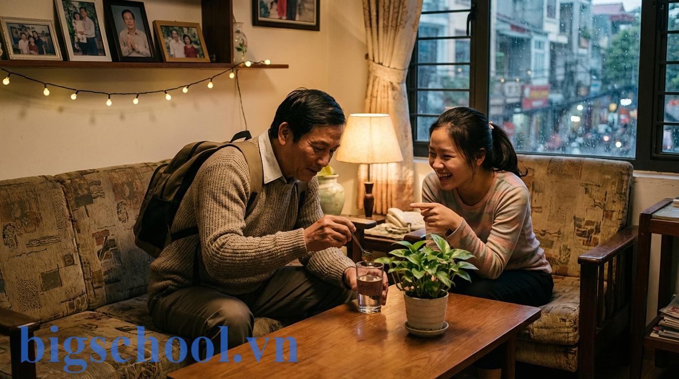 Sinh viên áp dụng kỹ thuật Feynman bằng cách giải thích kiến thức phức tạp một cách đơn giản cho em nhỏ.