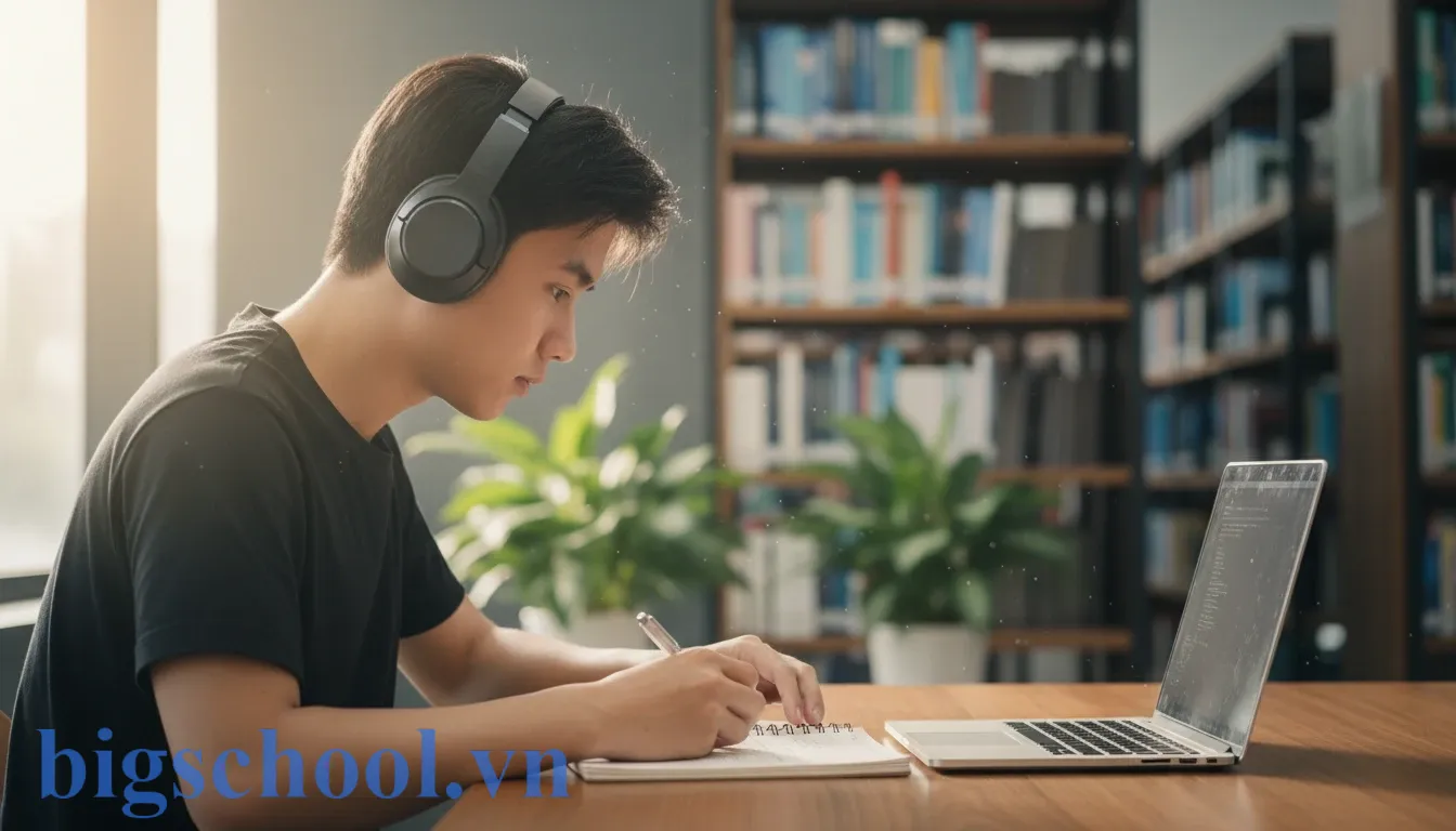 Phương pháp học Simon: Bí quyết làm chủ mọi kiến thức trong 6 tháng (2026) 1 Sinh viên Việt Nam đang tập trung học sâu theo phương pháp Simon tại thư viện.