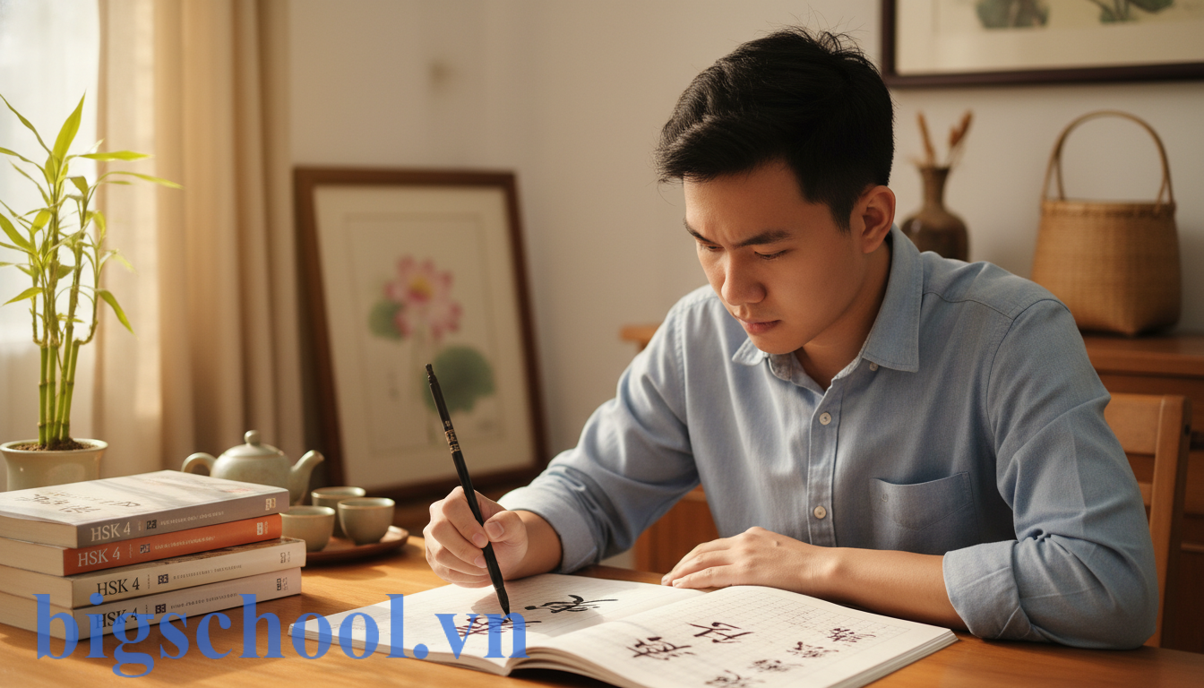 Học GDTX có đi du học Trung Quốc được không 2025? 2 Sinh viên Việt Nam ôn luyện HSK để tăng khả năng đỗ học bổng Trung Quốc.