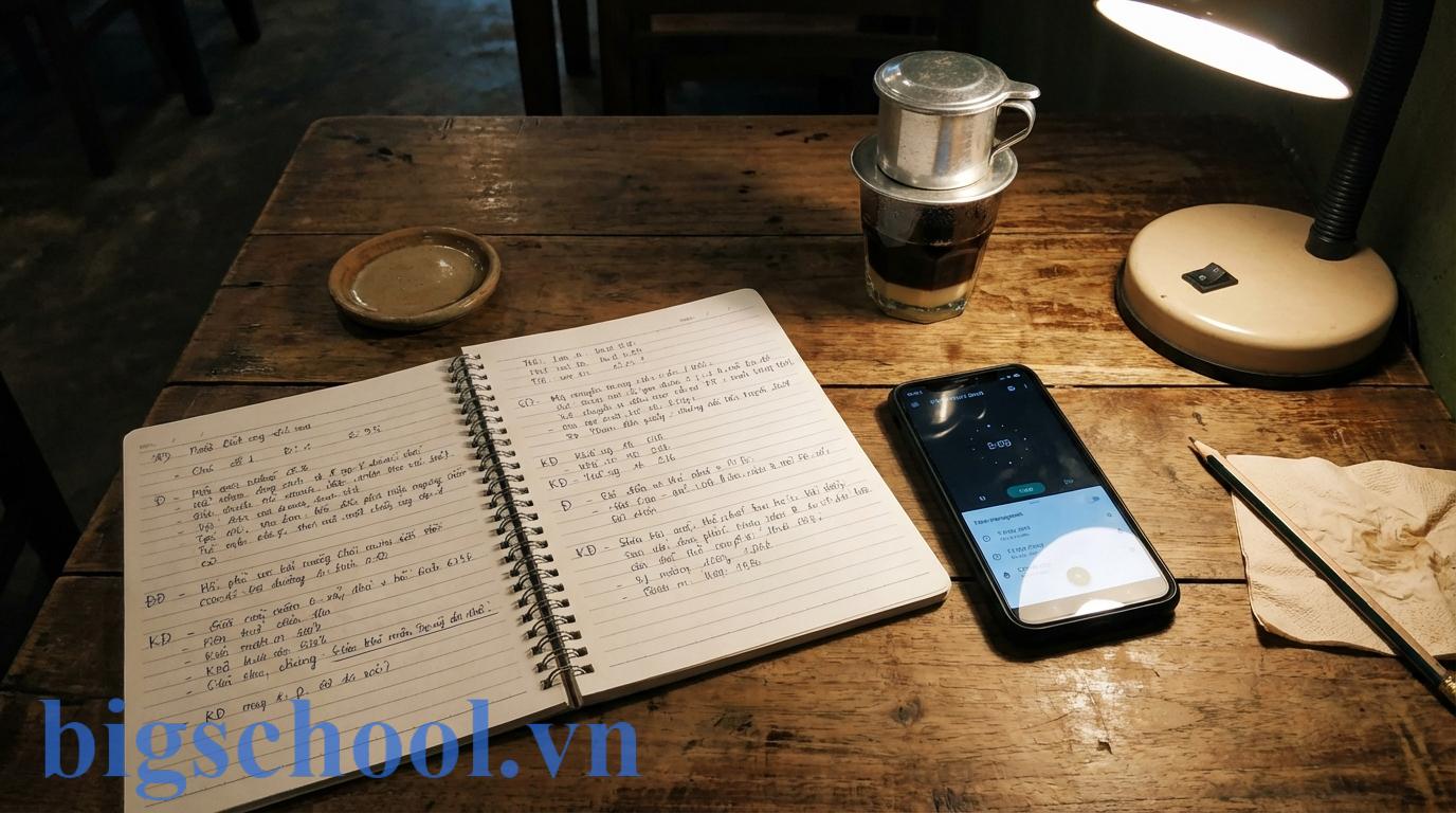 Bị điểm D có được bằng giỏi không? Lộ trình đạt bằng giỏi 2025 2 Sổ tay và máy tính của sinh viên đang nghiên cứu quy chế đào tạo đại học.