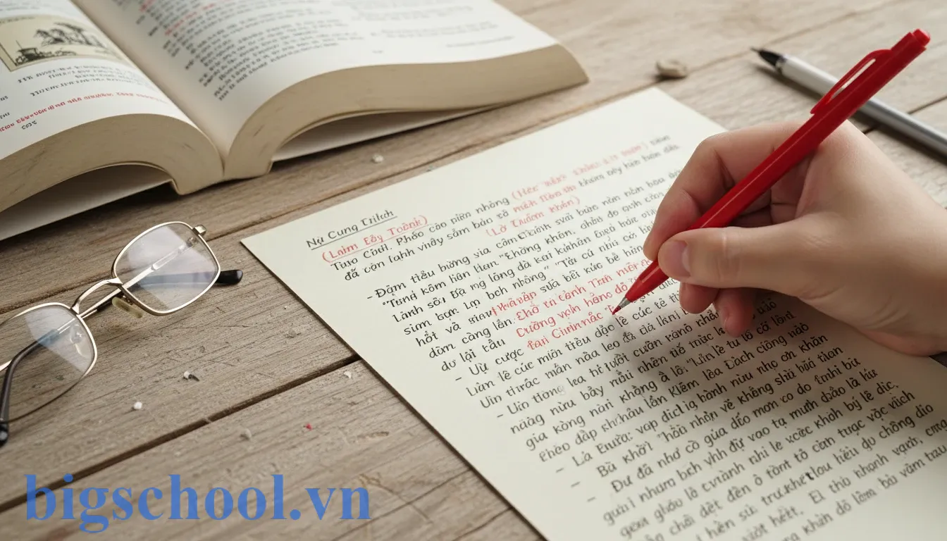 Phương pháp học Blurting là gì? Cách "hack" trí nhớ siêu tốc cho học sinh (2025) 3 Sử dụng bút khác màu để sửa lỗi và bổ sung kiến thức sau khi Blurting.