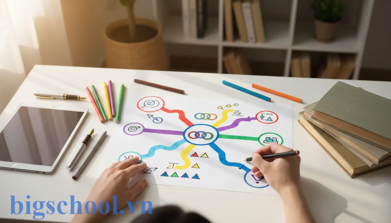 5 Mẹo nắm lòng quy tắc chính tả S và X chuẩn xác: Hết nhầm lẫn ngay (2026) 1 Sử dụng sơ đồ tư duy Mindmap đầy màu sắc để ghi nhớ quy tắc chính tả s và x.