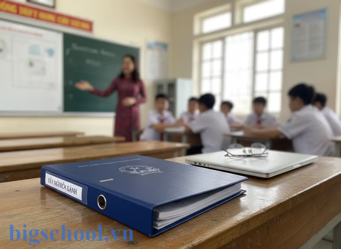 7 Cách phạt học sinh mất trật tự: Kỷ luật tích cực & Quy định mới nhất 2 Tài liệu hướng dẫn về quy định kỷ luật học sinh đặt trên bàn làm việc của giáo viên.