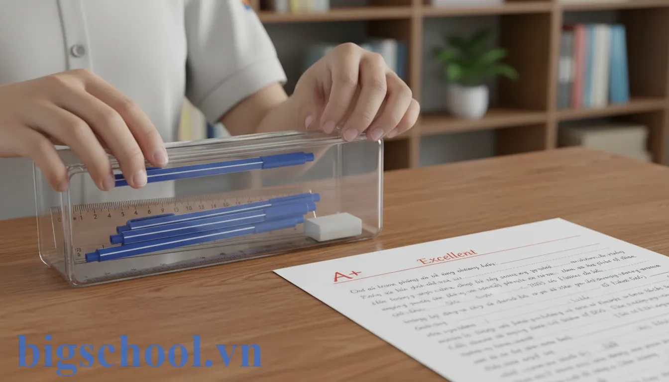 Thi bị đánh dấu bài có sao không? 3 Mức phạt & Cách xử lý (Quy chế 2025) 3 Thí sinh kiểm tra kỹ lượng dụng cụ và bài làm trước khi nộp cho giám thị.