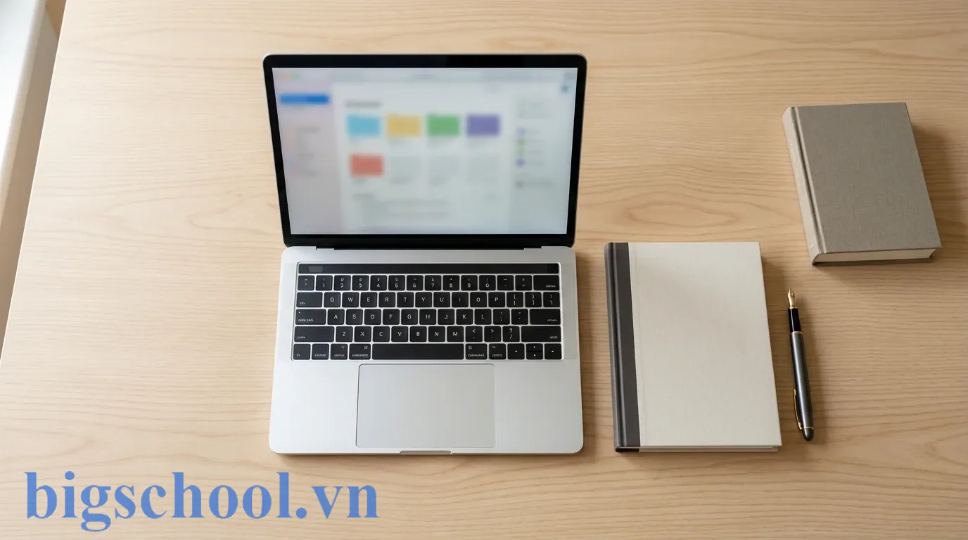 Viết đơn xin phép nghỉ học bằng tiếng Anh: 5 Mẫu chuẩn & Cách viết 2026 1 Cấu trúc đơn xin nghỉ học bằng tiếng Anh chuyên nghiệp được trình bày trên máy tính.