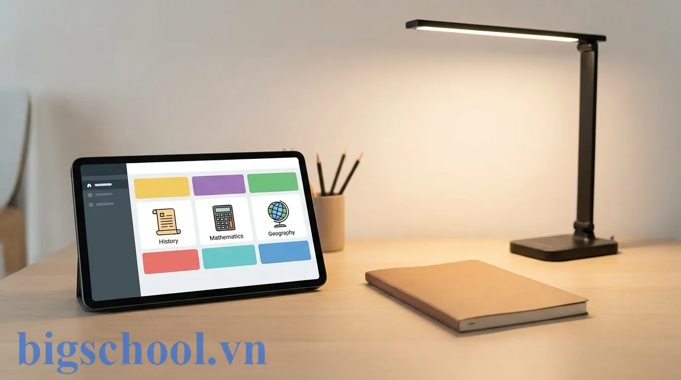 Hệ sinh thái giáo dục trực tuyến hỗ trợ người dùng tra cứu kiến thức và thi trắc nghiệm chuyên sâu.