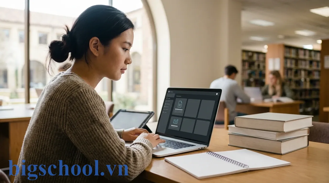 Sinh viên IUH thực hiện thao tác nộp đơn xin phép nghỉ học trực tuyến trên giao diện cổng thông tin ASC.